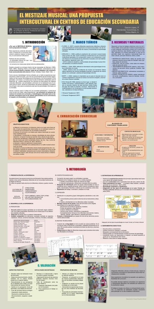 Poster sobre: "EL MESTIZAJE CULTURAL"